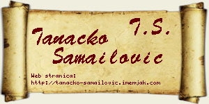 Tanacko Samailović vizit kartica